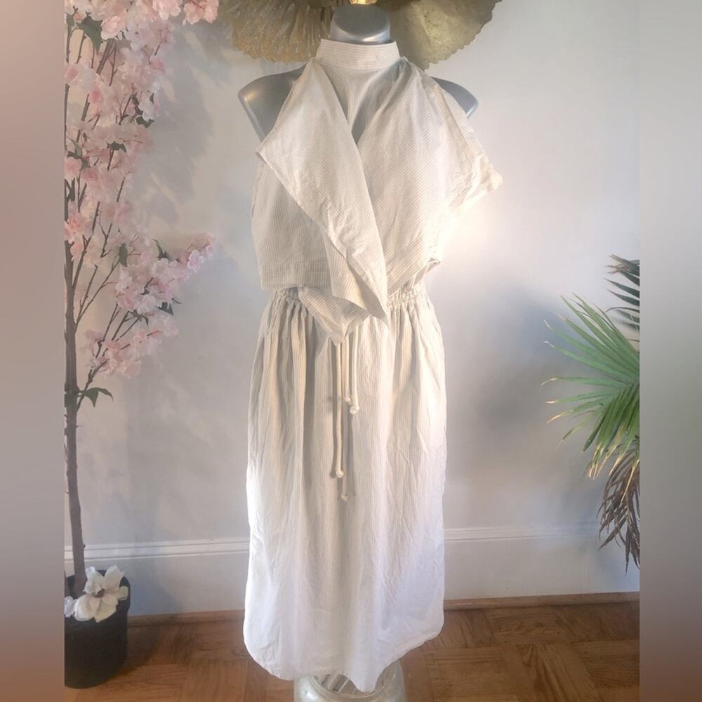 Dress cotton striped Designer Lemaire